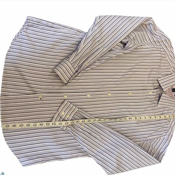 MENS BANANA REPUBLIC Non Iron Slim Fit Button Up L - Picture 8 of 9